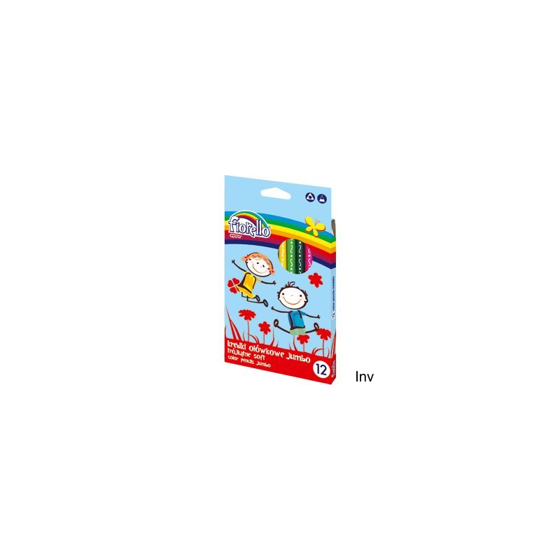 Fiorello Kredki ołówkowe SUPER SOFT JUMBO 12 kolorów trójkątne 170-2218