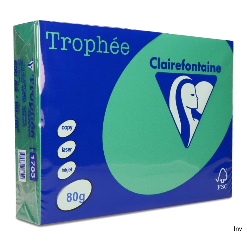 Papier kserograficzny A4 80g intensywna zieleń choinkowa Clairefontaine 1 ryza