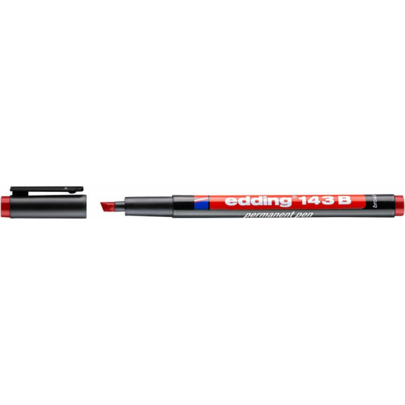 PAKIET Foliopis permanentny e-143 B EDDING, 1-3mm, czerwony