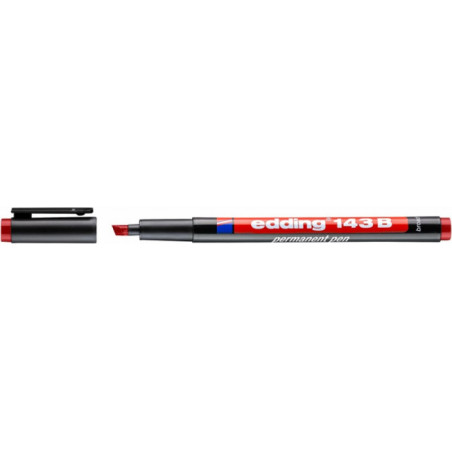 PAKIET Foliopis permanentny e-143 B EDDING, 1-3mm, czerwony
