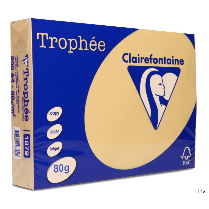 Papier ksero A4 80g brąz wielbłądzi Trophee Clairefontaine 1 ryza