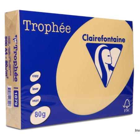 Papier ksero A4 80g brąz wielbłądzi Trophee Clairefontaine 1 ryza