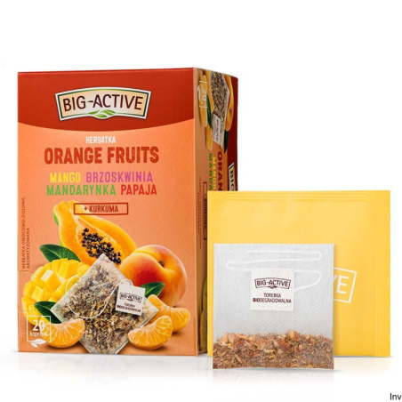 Herbata Big-Active Orange Fruits 20x2g mango, brzoskwinia, mandarynka, papaja