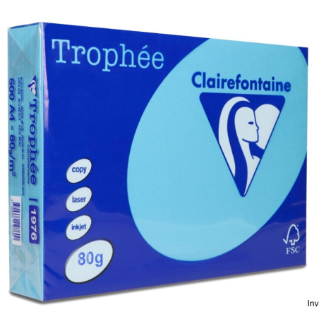 Papier ksero A4 80g niebieski królewski Clairefontaine Trophee 1 ryza