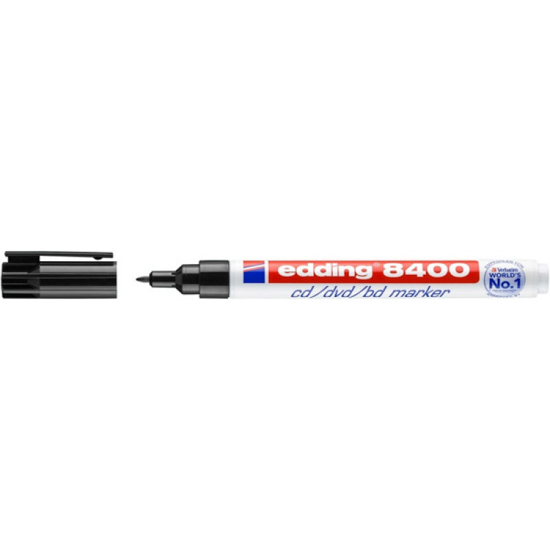 PAKIET Marker do płyt cd/dvd/bd e-8400 EDDING, 0,5-1mm, czarny