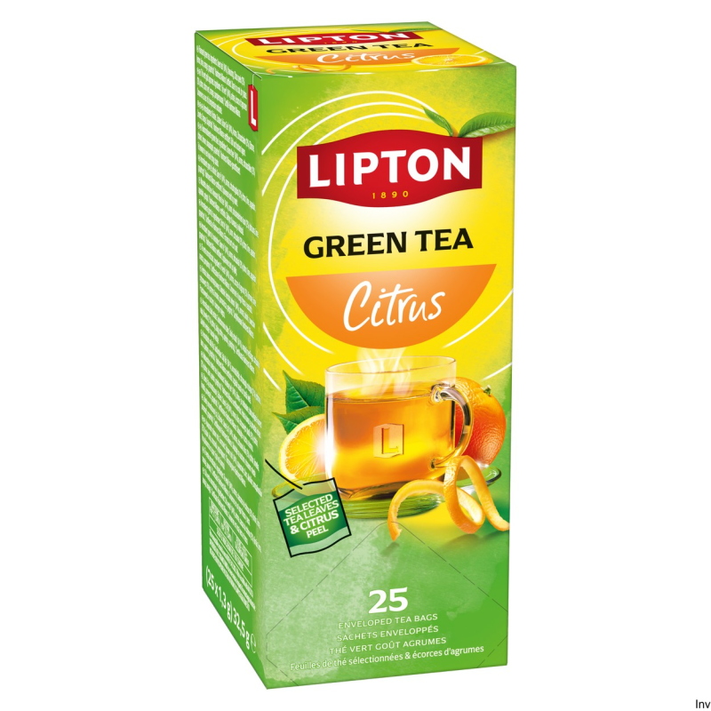 Herbata Lipton Zielona Cytrusowa 25 saszetek