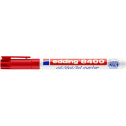 PAKIET Marker do płyt cd/dvd/bd e-8400 EDDING, 0,5-1mm, czerwony
