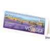 Kalendarz biurkowy TELEGRAPH VOYAGER 268 x 97 mm kremowy, dwustronny, spirala, 60 stron
