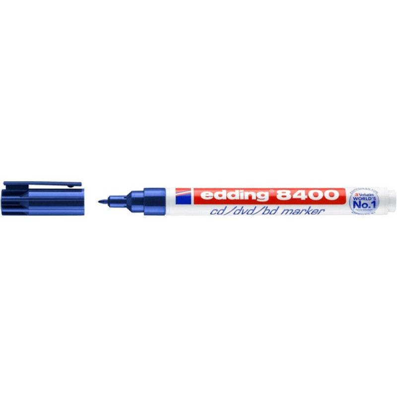 PAKIET Marker do płyt cd/dvd/bd e-8400 EDDING, 0,5-1mm, niebieski