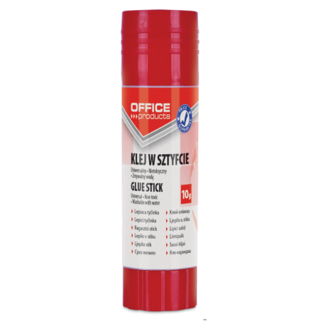 Klej w sztyfcie Office Products PVA 10g biały do papieru, kartonu, zdjęć i tekstyliów