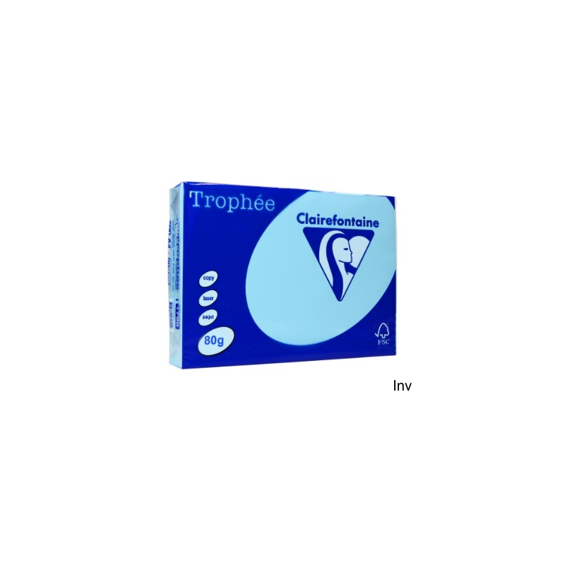 Papier ksero A4 80g błękitny Trophee Clairefontaine 1 ryza