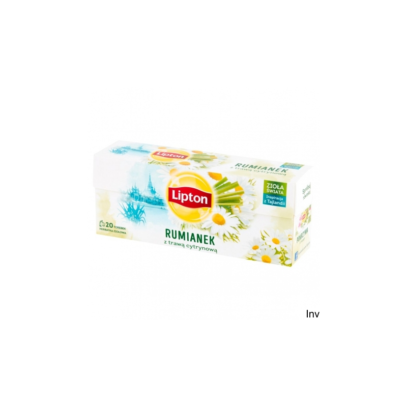 Herbata ziołowa Lipton Tajlandia rumianek z trawą cytrynową 20 torebek