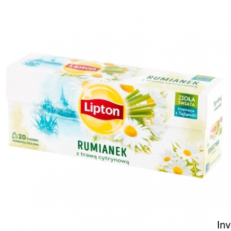 Herbata ziołowa Lipton Tajlandia rumianek z trawą cytrynową 20 torebek