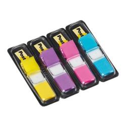 Zakładki indeksujące POST-IT (683-4AB), PP, 11,9x43,2mm, 4x35 kart., mix kolorów neonowych