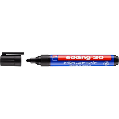 PAKIET Marker do papieru e-30 EDDING, 1,5-3mm, czarny