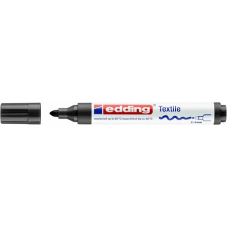 PAKIET Marker do tekstyliów e-4500 EDDING, 2-3mm, czarny