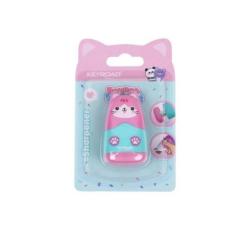 Temperówka plastikowa z gumką KEYROAD Bounce Buddies, pojedyncza, blister, mix kolorów