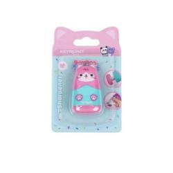 Temperówka plastikowa z gumką KEYROAD Bounce Buddies, pojedyncza, blister, mix kolorów