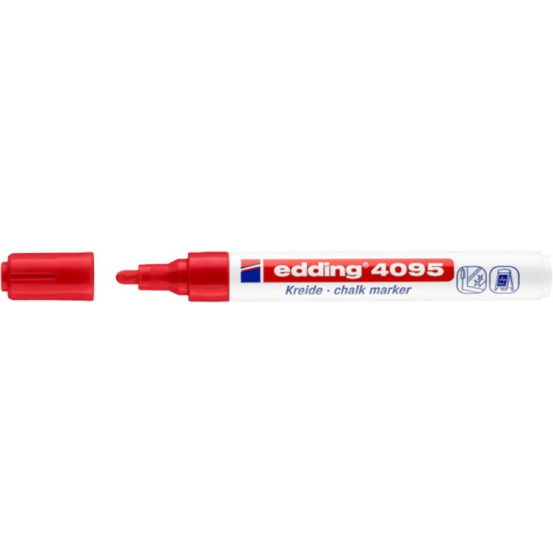 PAKIET Marker kredowy e-4095 EDDING, 2-3mm, czerwony