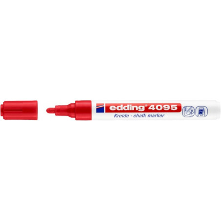 PAKIET Marker kredowy e-4095 EDDING, 2-3mm, czerwony