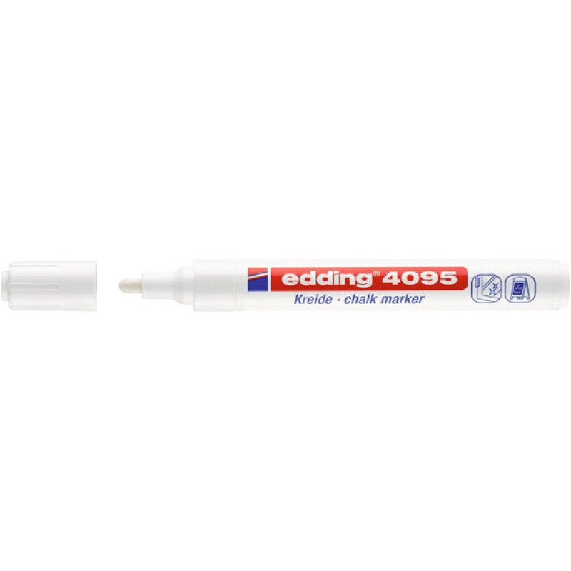 PAKIET Marker kredowy e-4095 EDDING, 2-3mm, biały