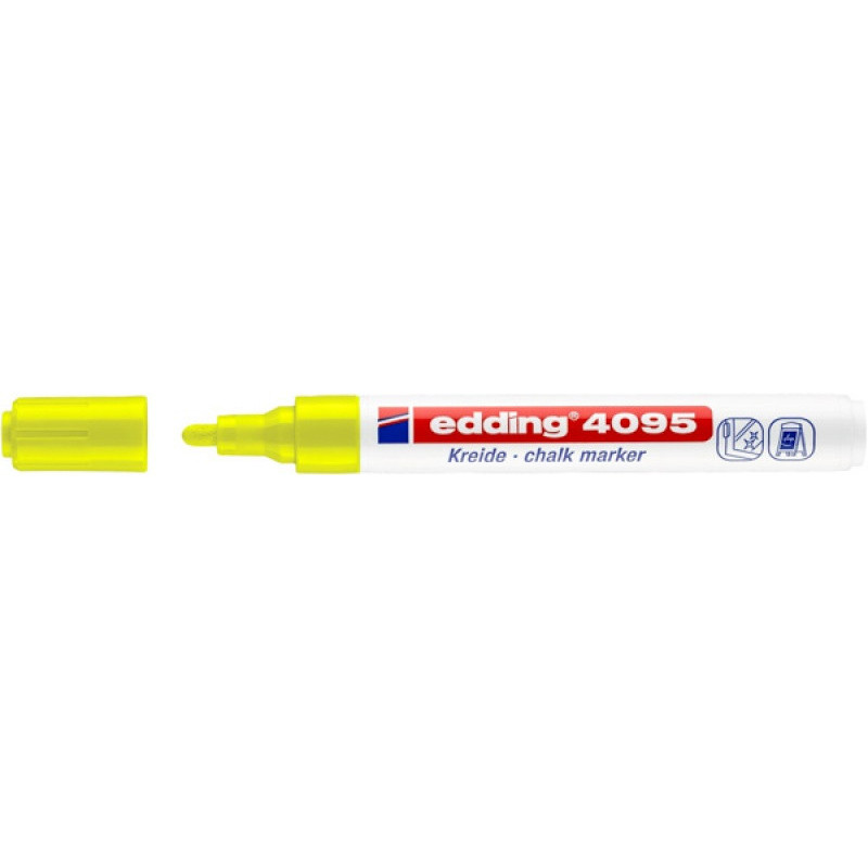 PAKIET Marker kredowy e-4095 EDDING, 2-3mm, neon żółty