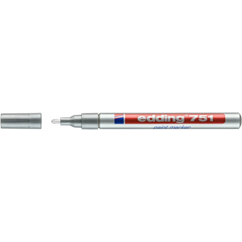 PAKIET Marker olejowy e-751 EDDING, 1-2 mm, srebrny