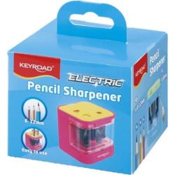 Temperówka elektryczna KEYROAD, USB, podwójna, w pudełku, mix kolorów
