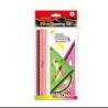 Zestaw geometryczny KEYROAD Neon, 4 elem., 20cm, zawieszka, mix kolorów