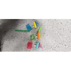 Temperówka plastikowa KEYROAD, potrójna, z pojemnikiem, blister, mix kolorów