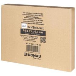 Wieszak na ubrania antypoślizgowy DONAU HOME, 44x23x0,5cm, 20 szt., czarny