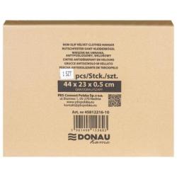 Wieszak na ubrania antypoślizgowy DONAU HOME, 44x23x0,5cm, 20 szt., szary
