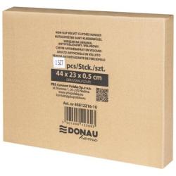 Wieszak na ubrania antypoślizgowy DONAU HOME, 44x23x0,5cm, 20 szt., szary