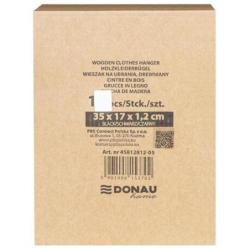 Wieszak na spodnie drewniany DONAU HOME, 35x17x1,2cm, 10 szt., czarny