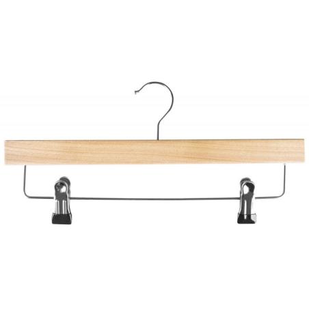 Wieszak na spodnie drewniany DONAU HOME, 35x17x1,2cm, 10 szt., naturalny