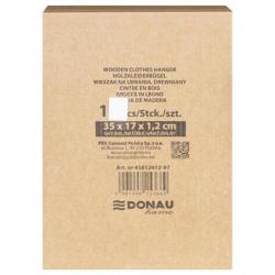 Wieszak na spodnie drewniany DONAU HOME, 35x17x1,2cm, 10 szt., naturalny