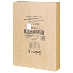 Wieszak na spodnie drewniany DONAU HOME, 35x17x1,2cm, 10 szt., naturalny