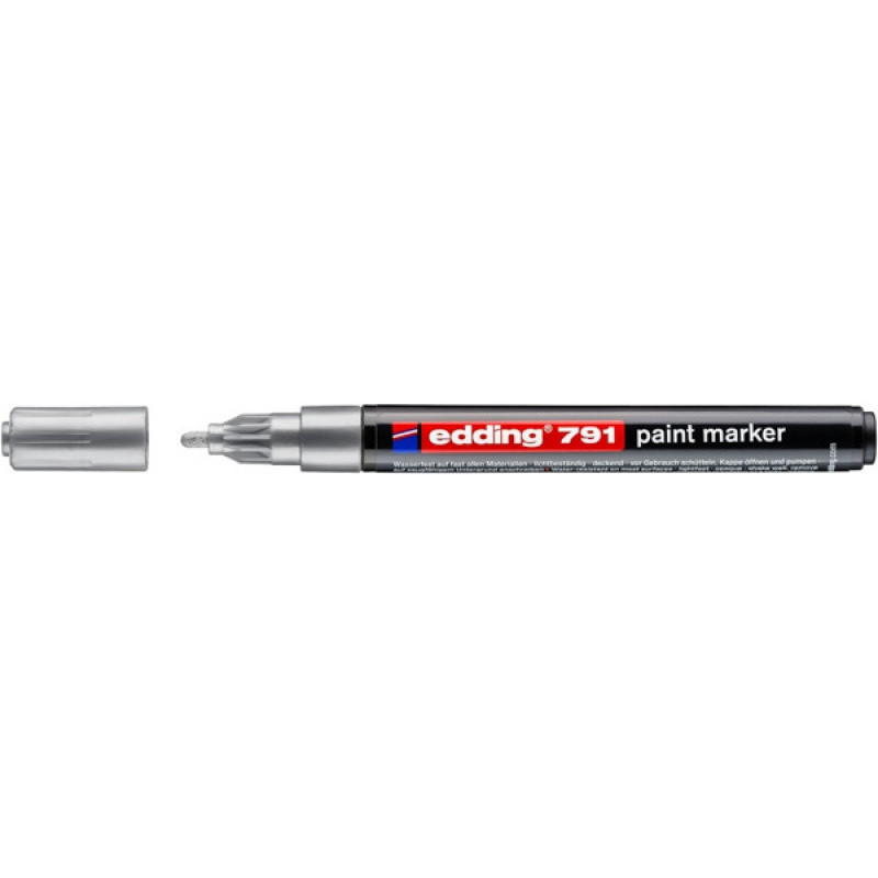 PAKIET Marker olejowy e-791 EDDING, 1-2mm, srebrny