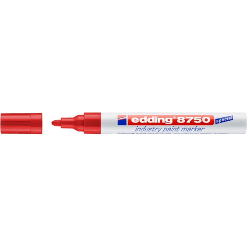 PAKIET Marker olejowy przemysłowy e-8750 EDDING, 2-4mm, czerwony