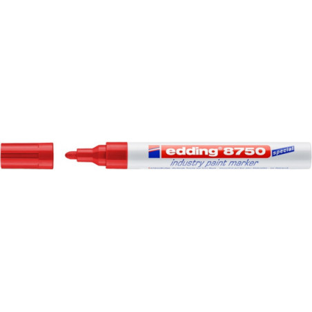 PAKIET Marker olejowy przemysłowy e-8750 EDDING, 2-4mm, czerwony