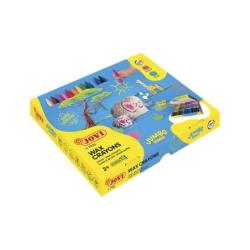 Kredki świecowe JOVI Jumbo Easy Grip, trójkątne, 300 szt., mix kolorów