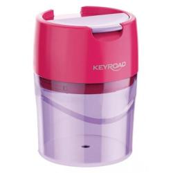 Temperówka metalowa KEYROAD Robby, podwójna, z pojemnikiem, blister, mix kolorów