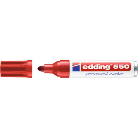 PAKIET Marker permanentny e-550 EDDING, 3-4 mm, czerwony