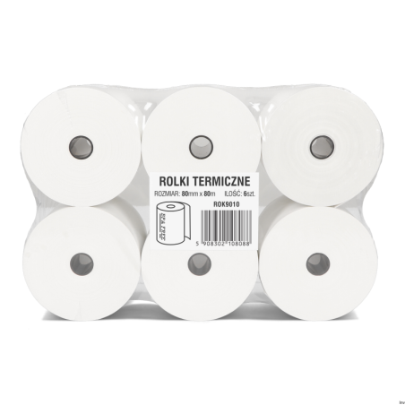 Rolki termiczne DOTTS 80mm x 80m (6szt) BPA FREE