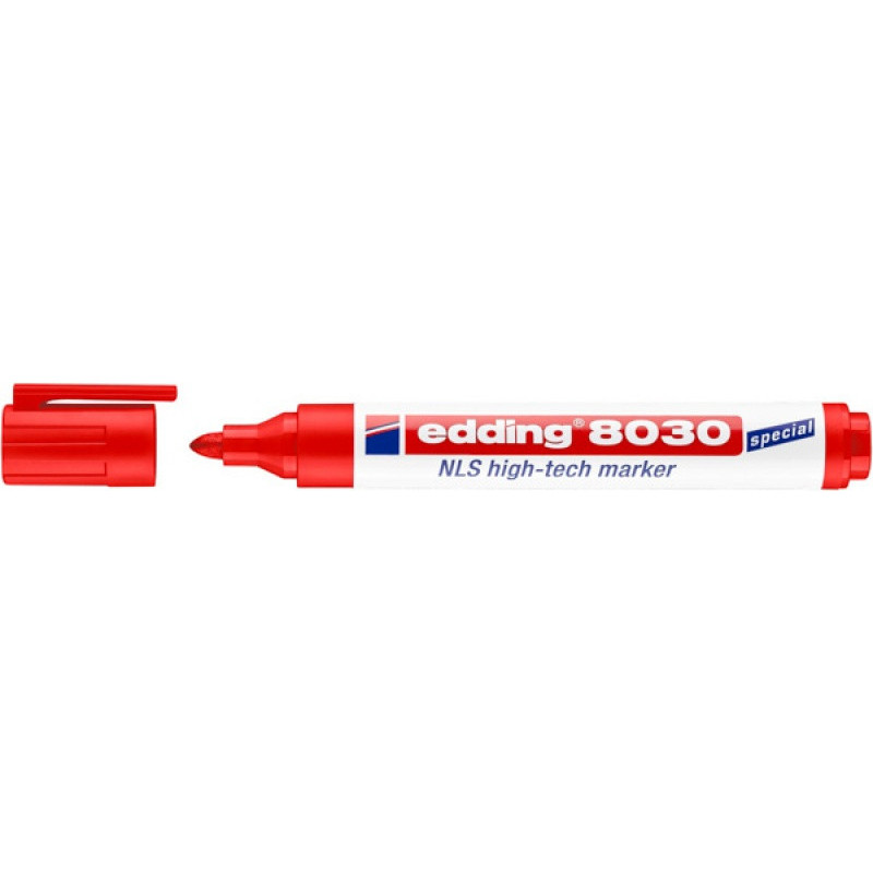 PAKIET Marker permanentny przemysłowy e-8030 EDDING, 1,5-3mm, czerwony
