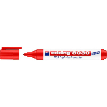 PAKIET Marker permanentny przemysłowy e-8030 EDDING, 1,5-3mm, czerwony