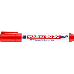 PAKIET Marker permanentny przemysłowy e-8030 EDDING, 1,5-3mm, czerwony