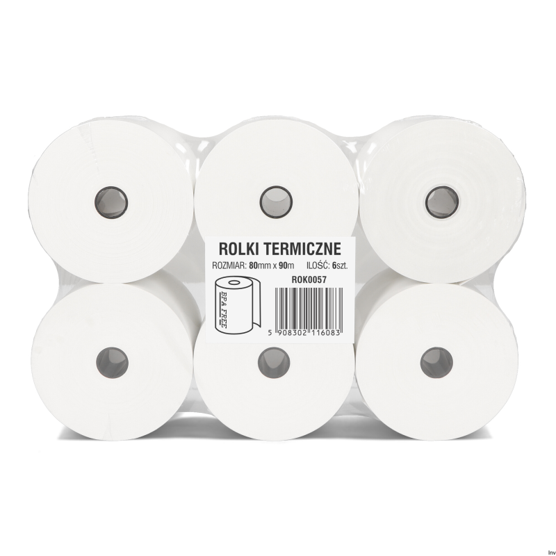 Rolki termiczne DOTTS 80x90m (6szt) BPA FREE