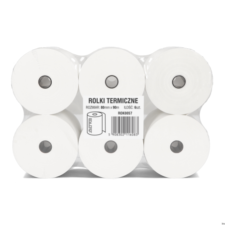 Rolki termiczne DOTTS 80x90m (6szt) BPA FREE