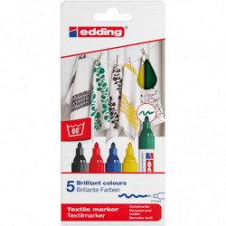 Marker tekstylny e-4500/5 s EDDING, 2-3mm, 5 kolorów
